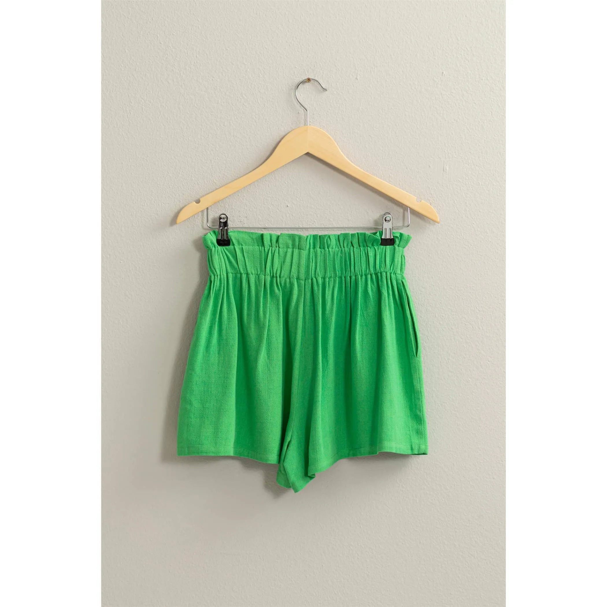 LINEN PAPERBAG SHORTS