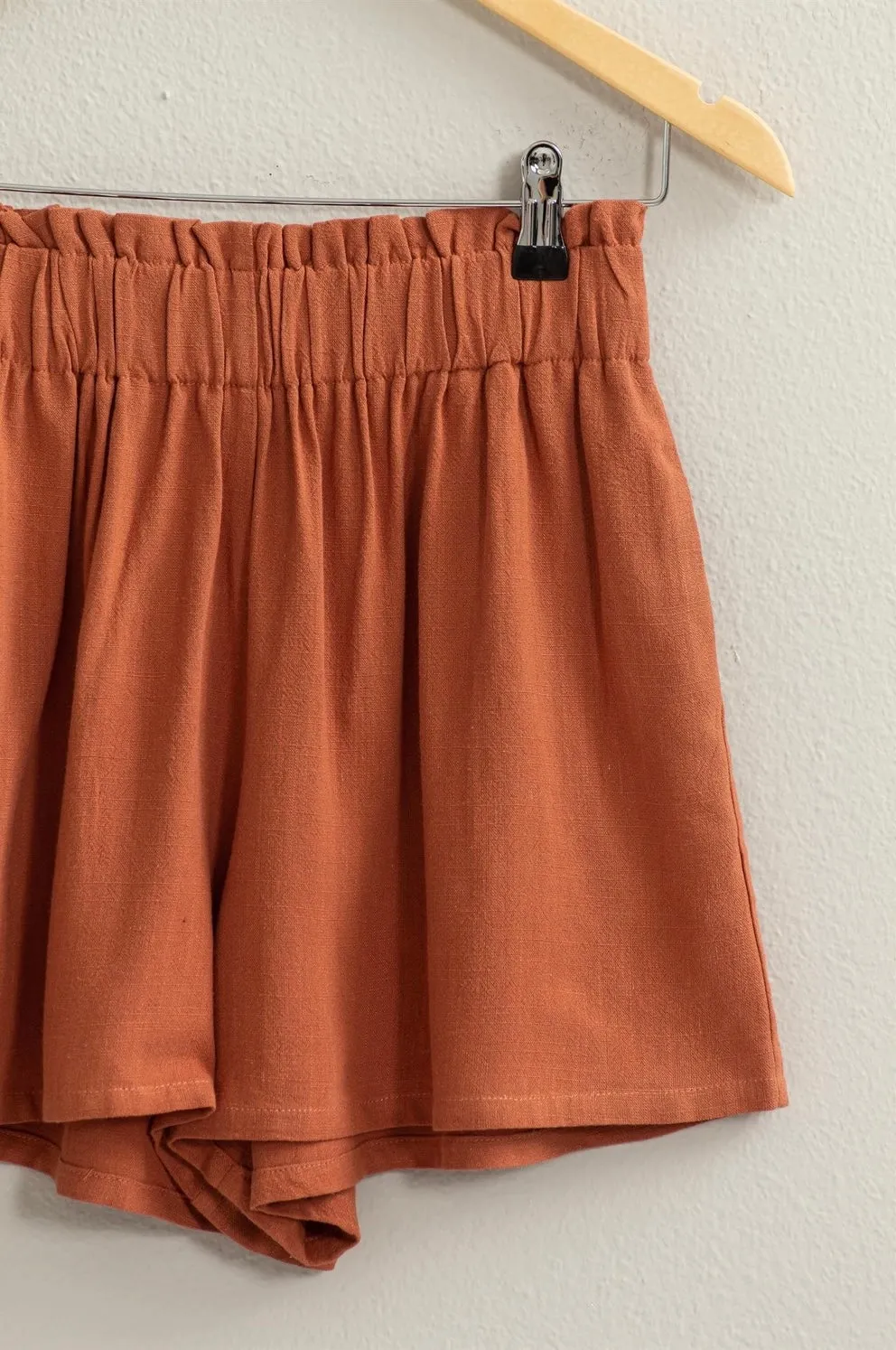 LINEN PAPERBAG SHORTS