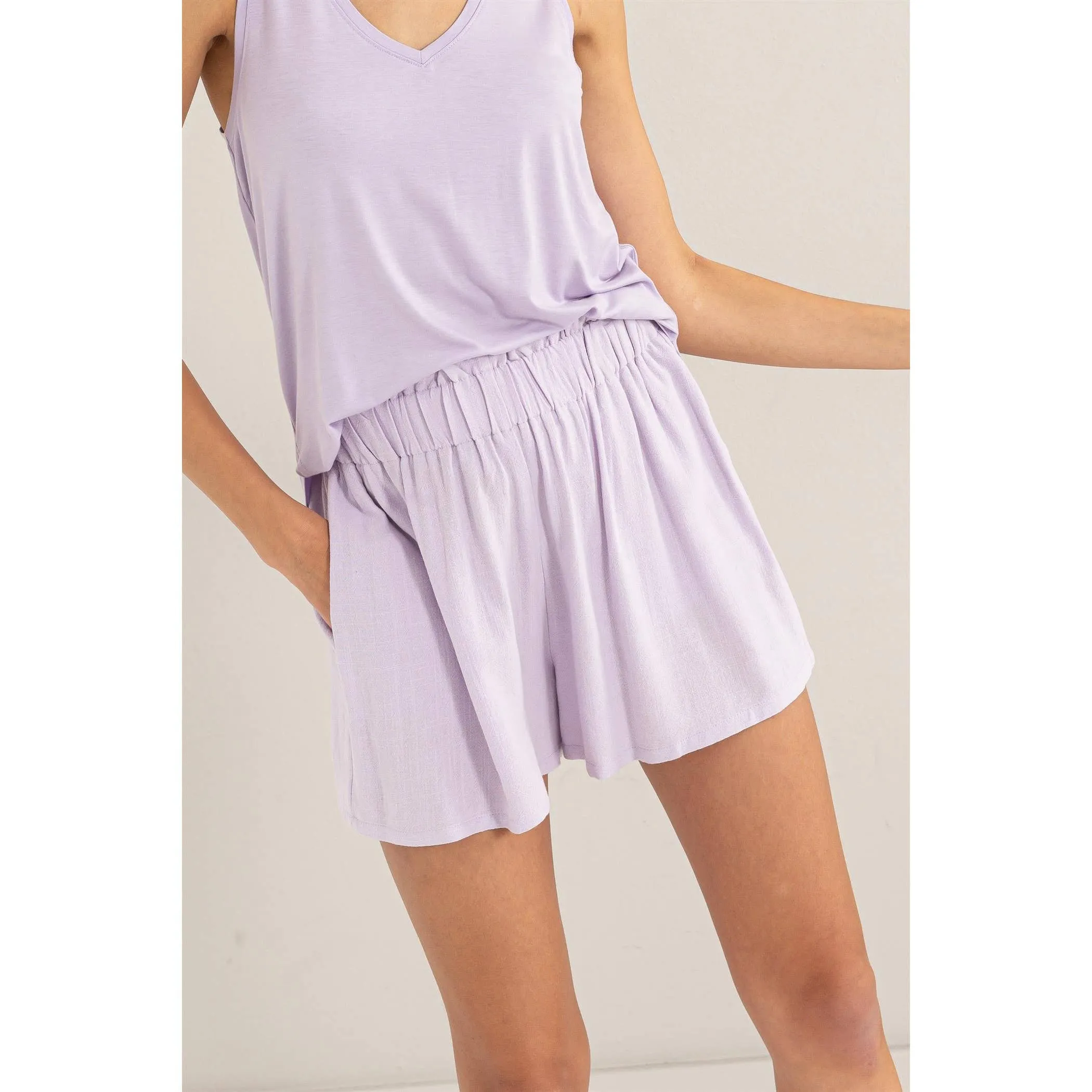 LINEN PAPERBAG SHORTS