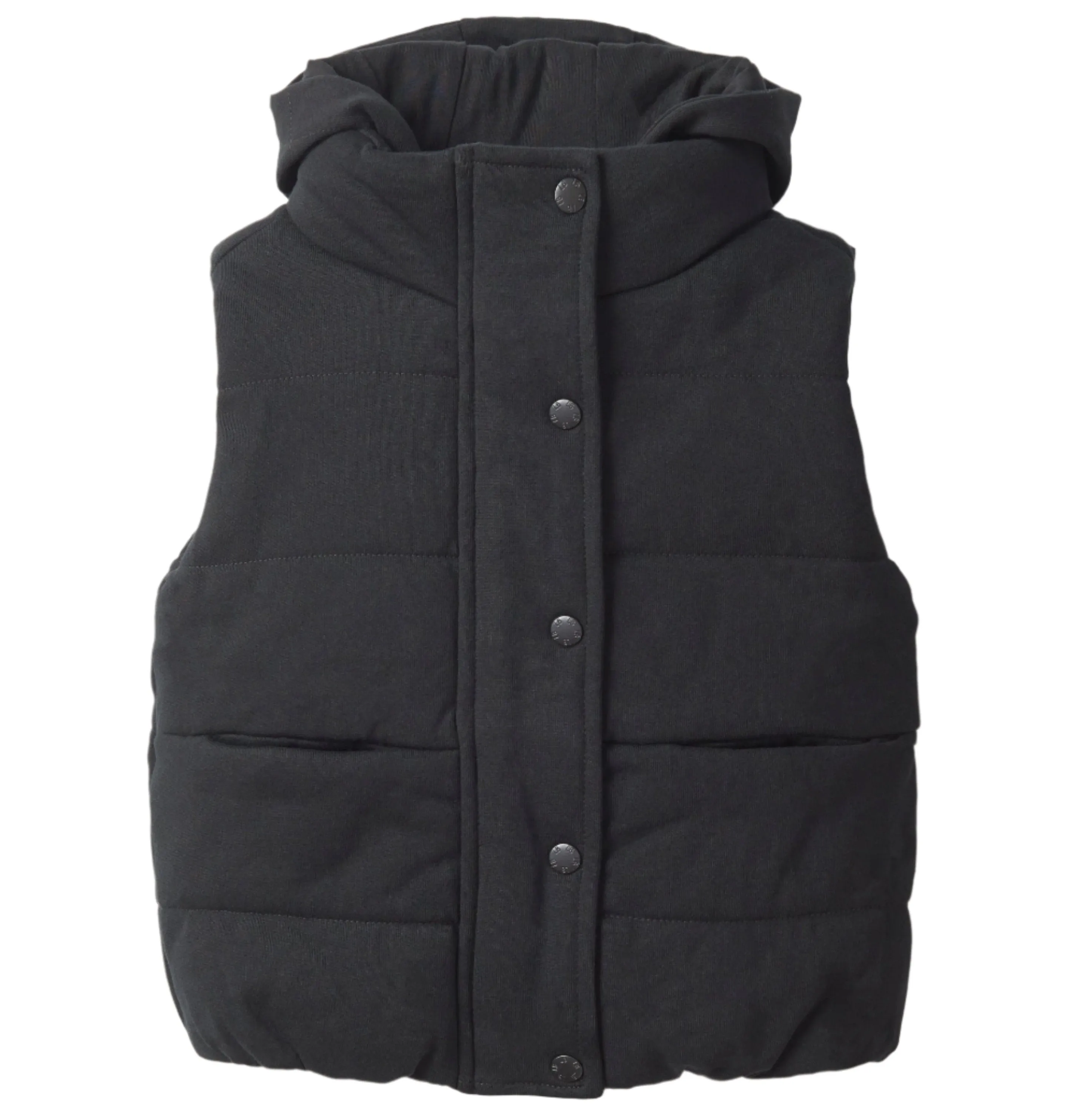 Little Bipsy Hooded Puffer Vest - Black