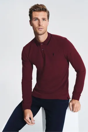 Long Sleeve Pique Polo