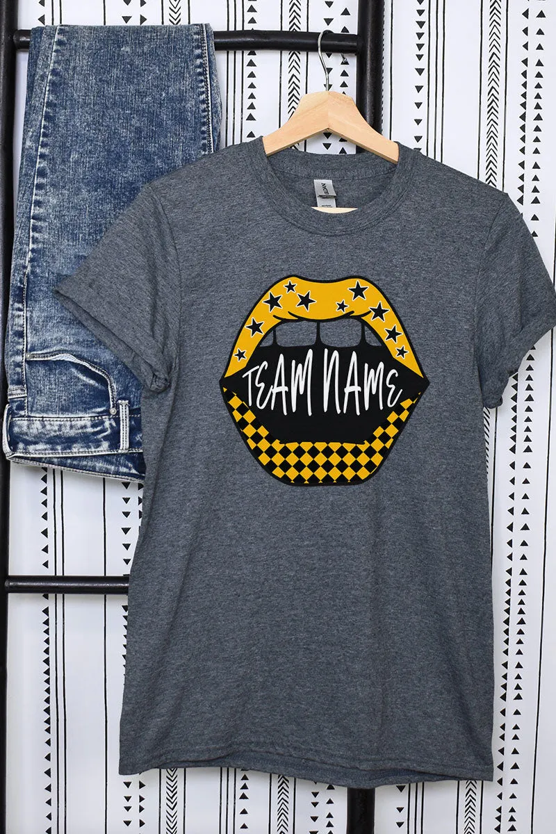 Loud Mouth Football Black And Gold DryBlend Adult T-Shirt