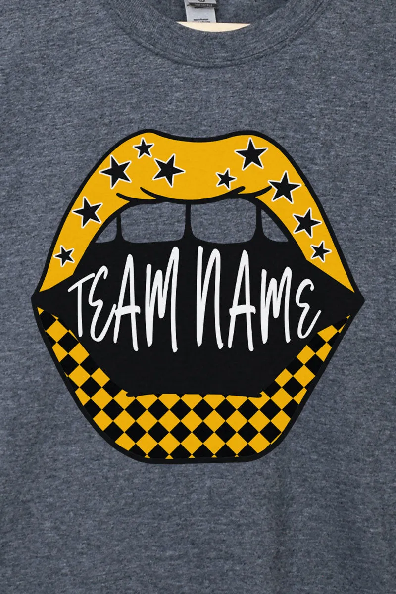 Loud Mouth Football Black And Gold DryBlend Adult T-Shirt