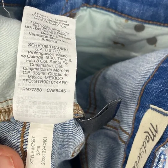 Madewell Classic Straight Jeans in Novello Wash - Size 26