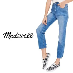 Madewell Classic Straight Jeans in Novello Wash - Size 26