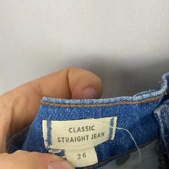 Madewell Classic Straight Jeans in Novello Wash - Size 26