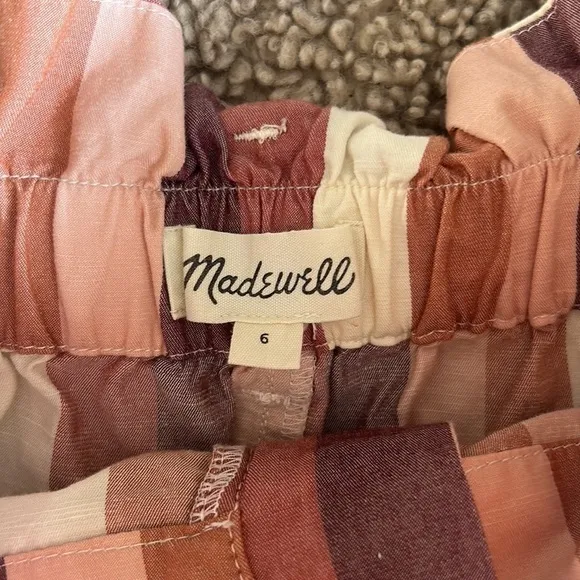 Madewell • paperbag shorts in rainbow stripe