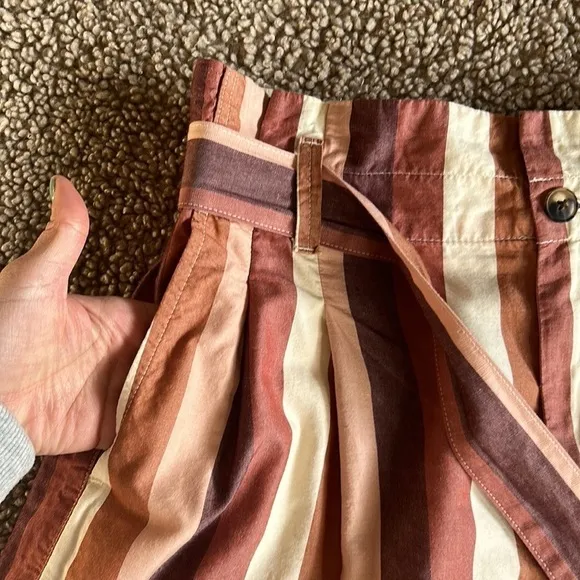 Madewell • paperbag shorts in rainbow stripe