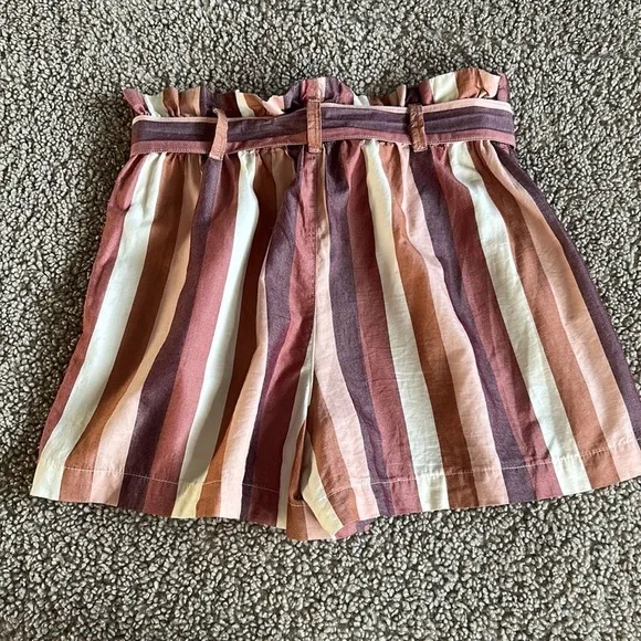 Madewell • paperbag shorts in rainbow stripe