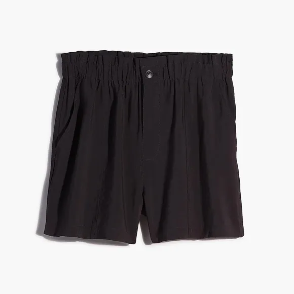 Madewell Seamed Pull-On Paperbag Shorts in Softdrape, size XS