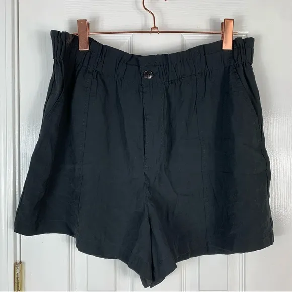 Madewell Seamed Pull-On Paperbag Shorts Women Size XL