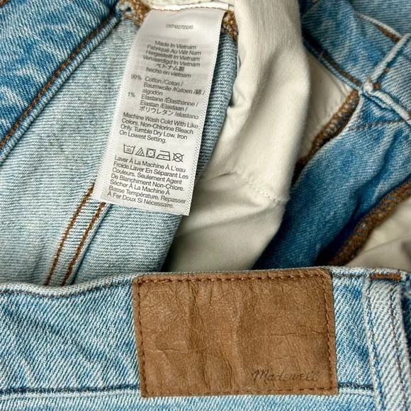 Madewell The Perfect Vintage Jeans Knee Rip Light Blenheim Wash Size 29