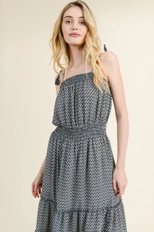 MAELIE PRINTED MIDI DRESS