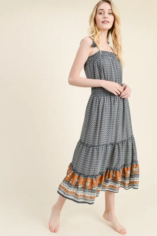 MAELIE PRINTED MIDI DRESS