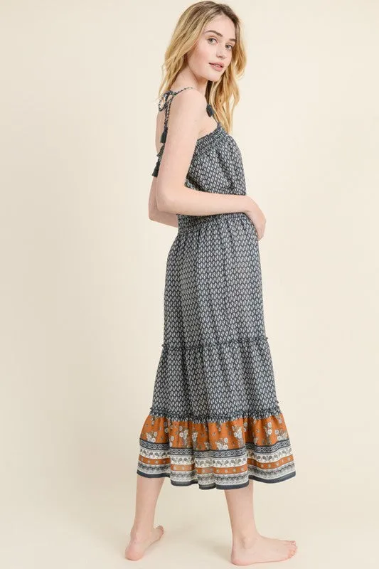 MAELIE PRINTED MIDI DRESS