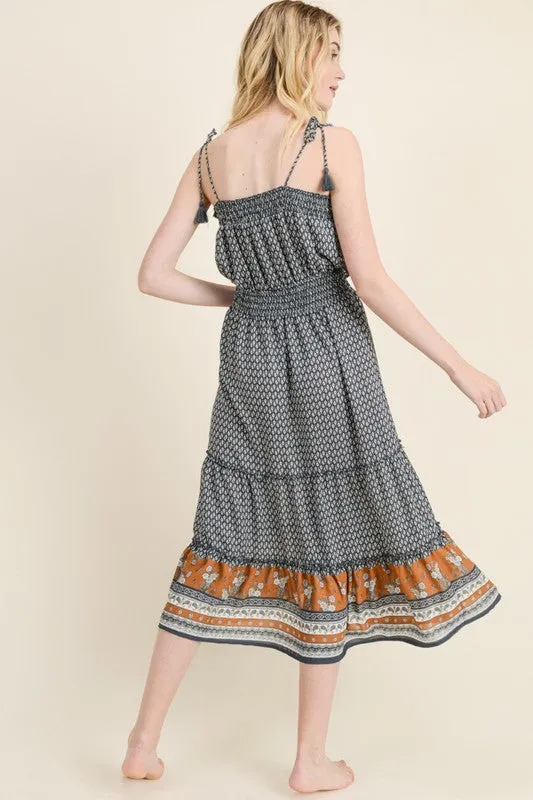 MAELIE PRINTED MIDI DRESS