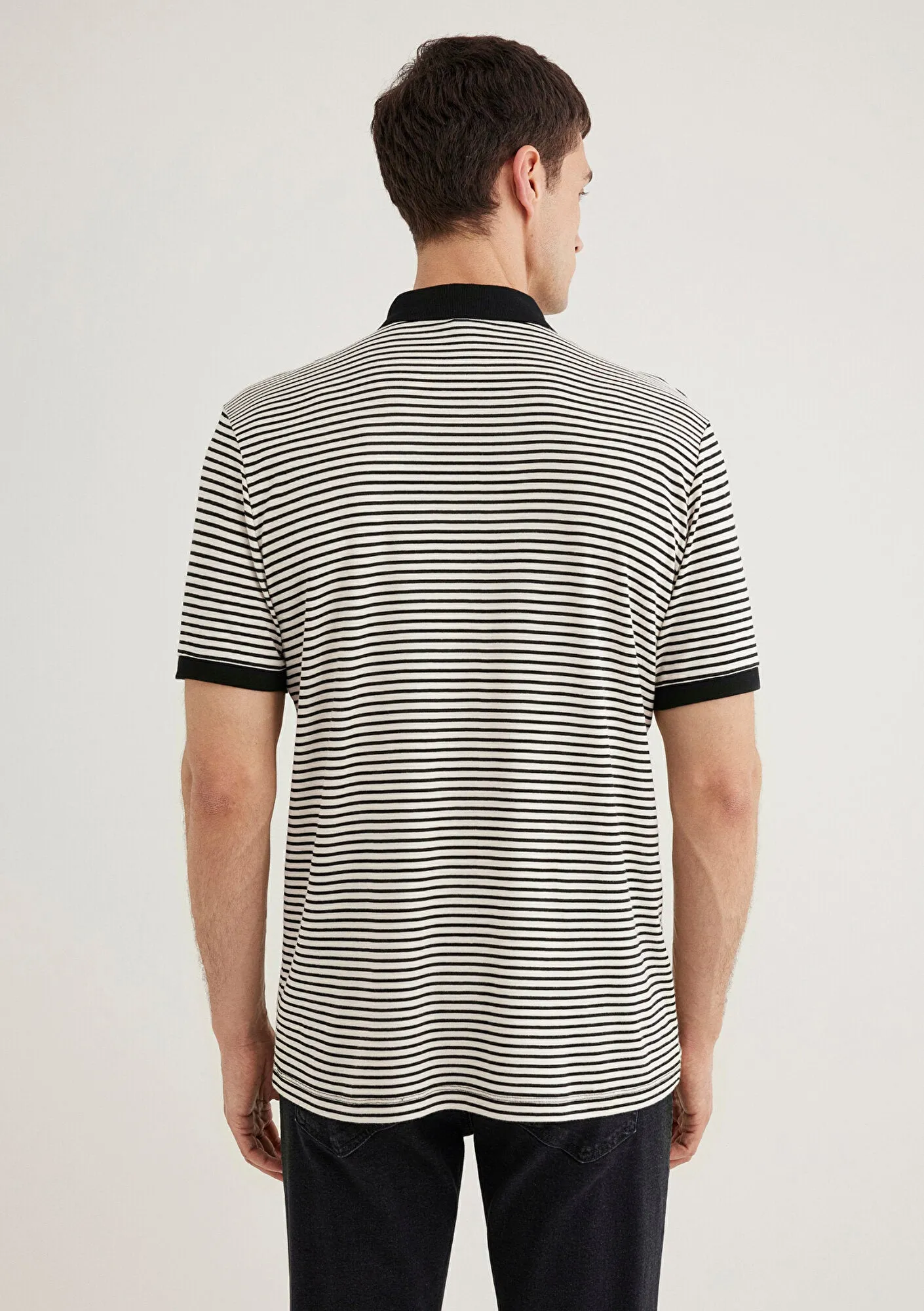 Mavi Black Striped Polo T-Shirt