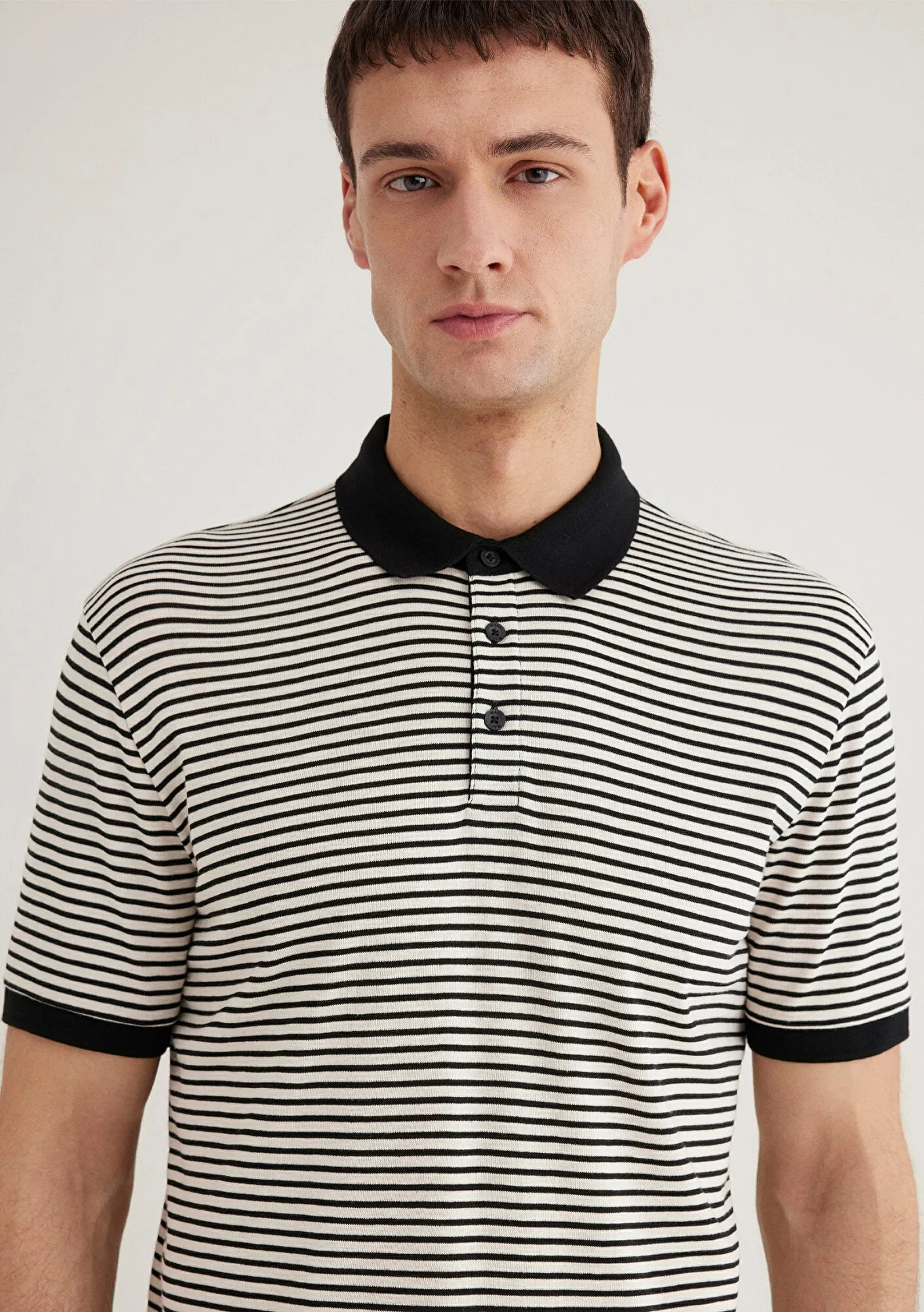 Mavi Black Striped Polo T-Shirt