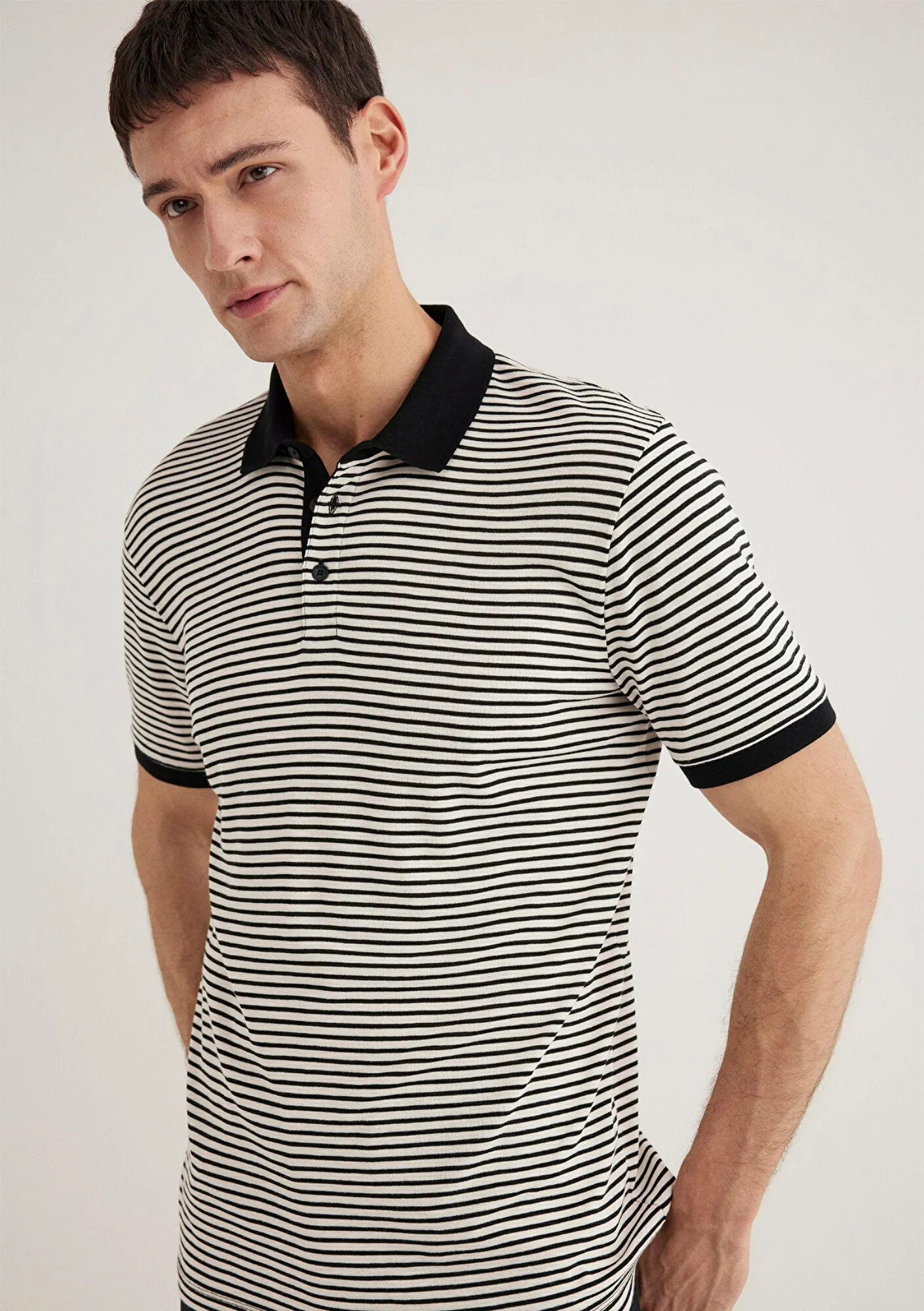 Mavi Black Striped Polo T-Shirt