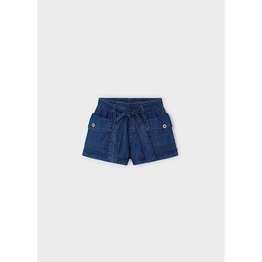 Mayoral Dark Wash Paperbag Shorts