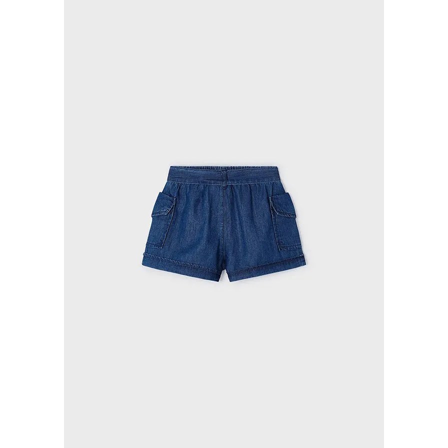 Mayoral Dark Wash Paperbag Shorts