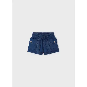 Mayoral Dark Wash Paperbag Shorts