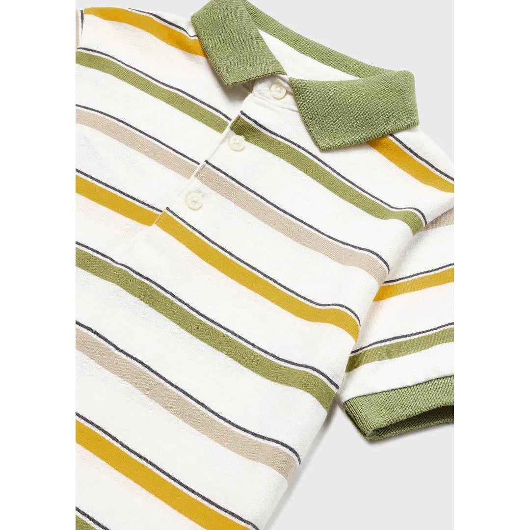 Mayoral Jungle Green Stripe Polo