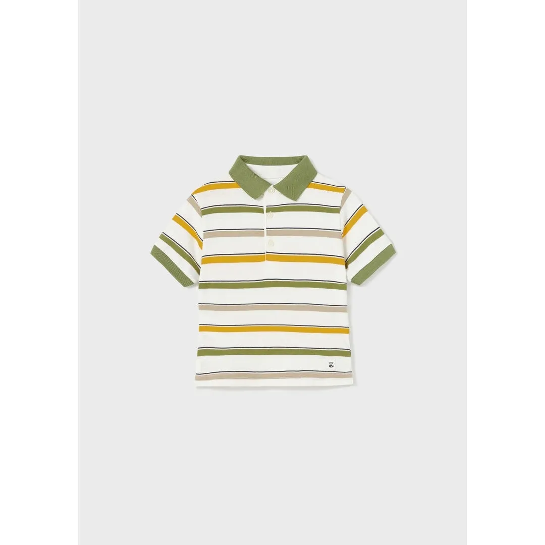 Mayoral Jungle Green Stripe Polo