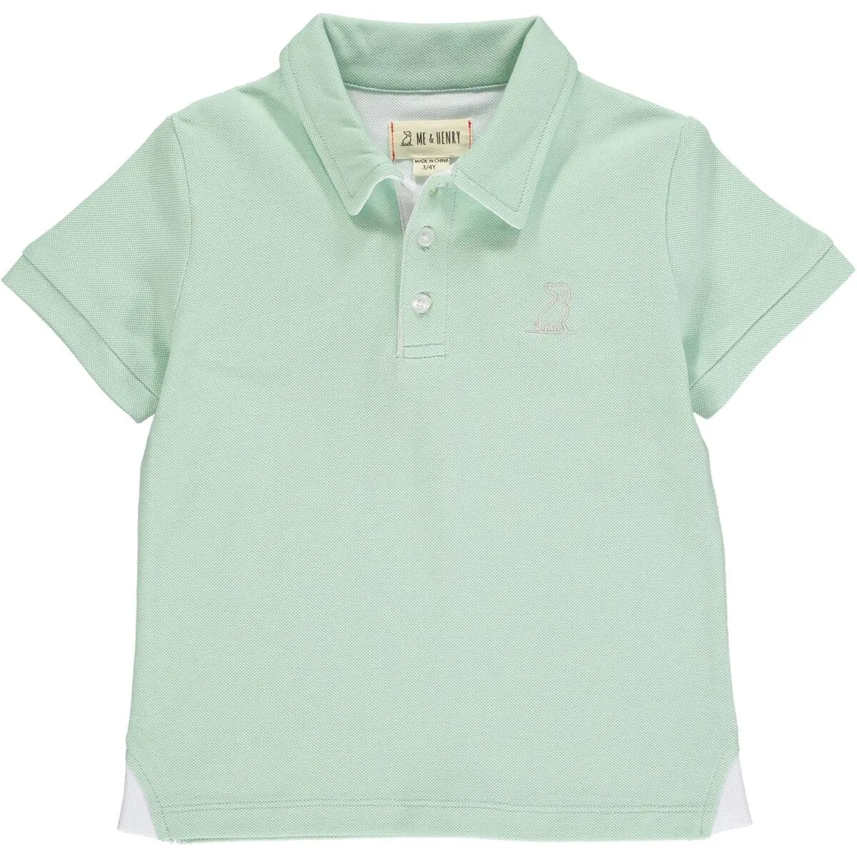 Me & Henry Starboard Pique S/S Polo in Green