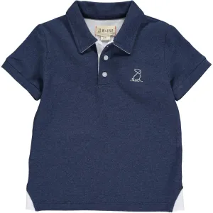 Me & Henry Starboard Pique S/S Polo in Navy