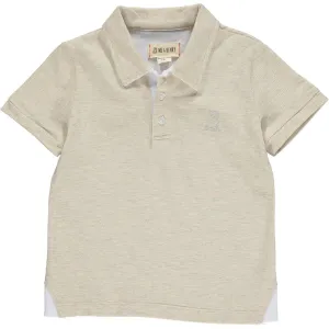 Me & Henry Starboard Pique S/S Polo in Stone