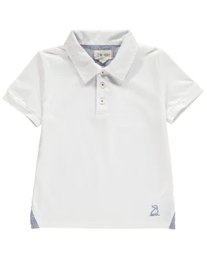 Me & Henry White Polo S/S Shirt