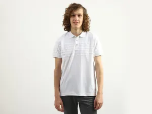 Men Striped Polo Collar T-Shirt