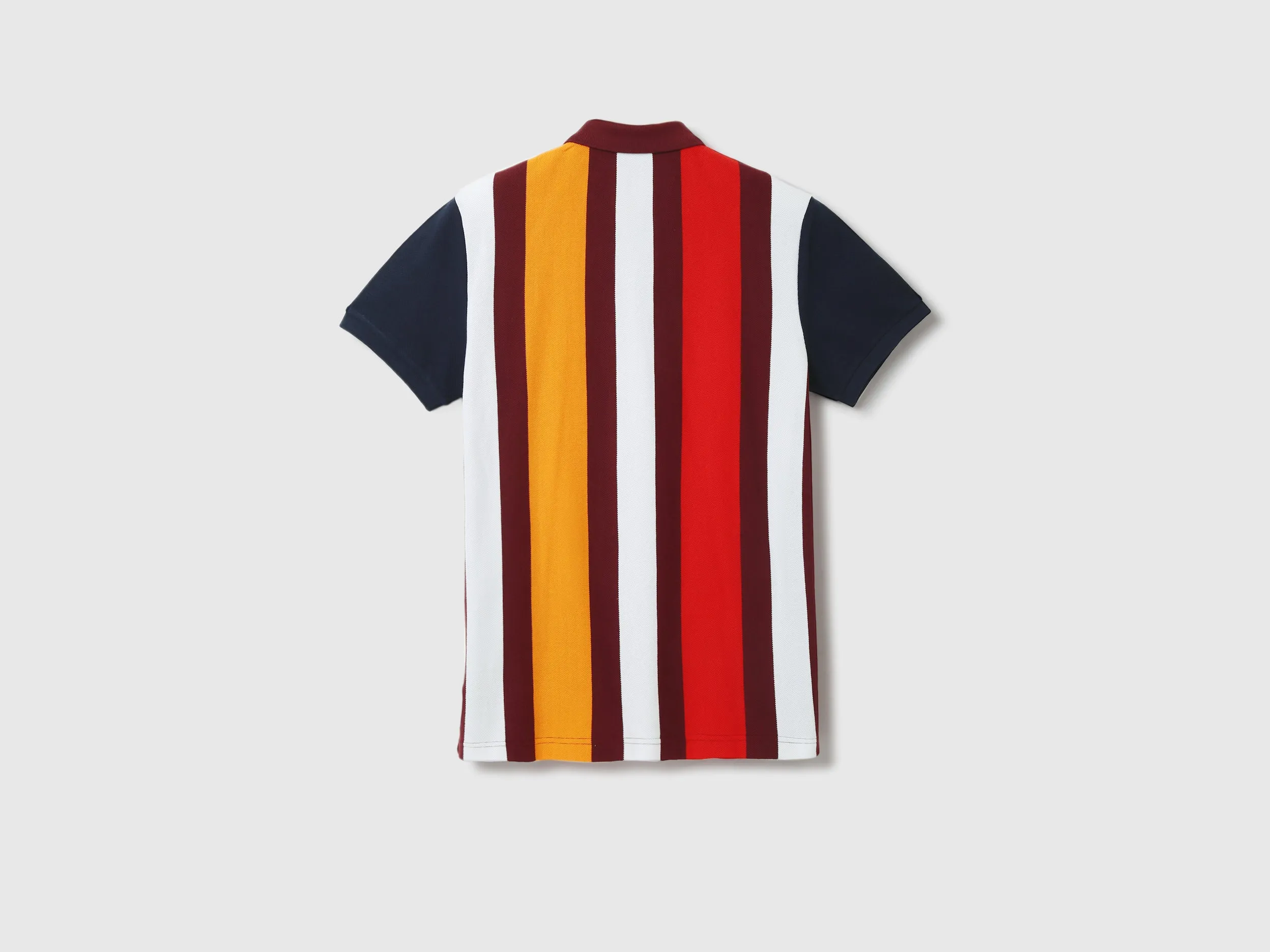 Men Striped Polo Collar T-Shirt