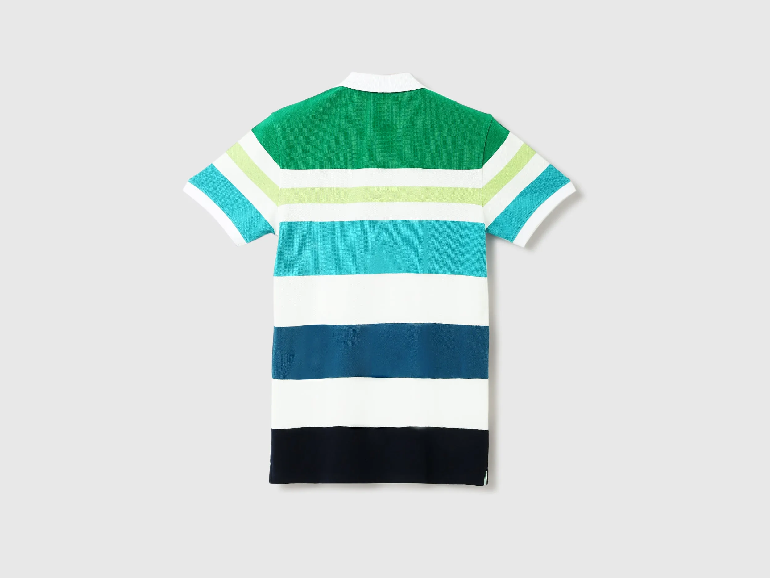 Men Striped Polo Collar T-Shirt