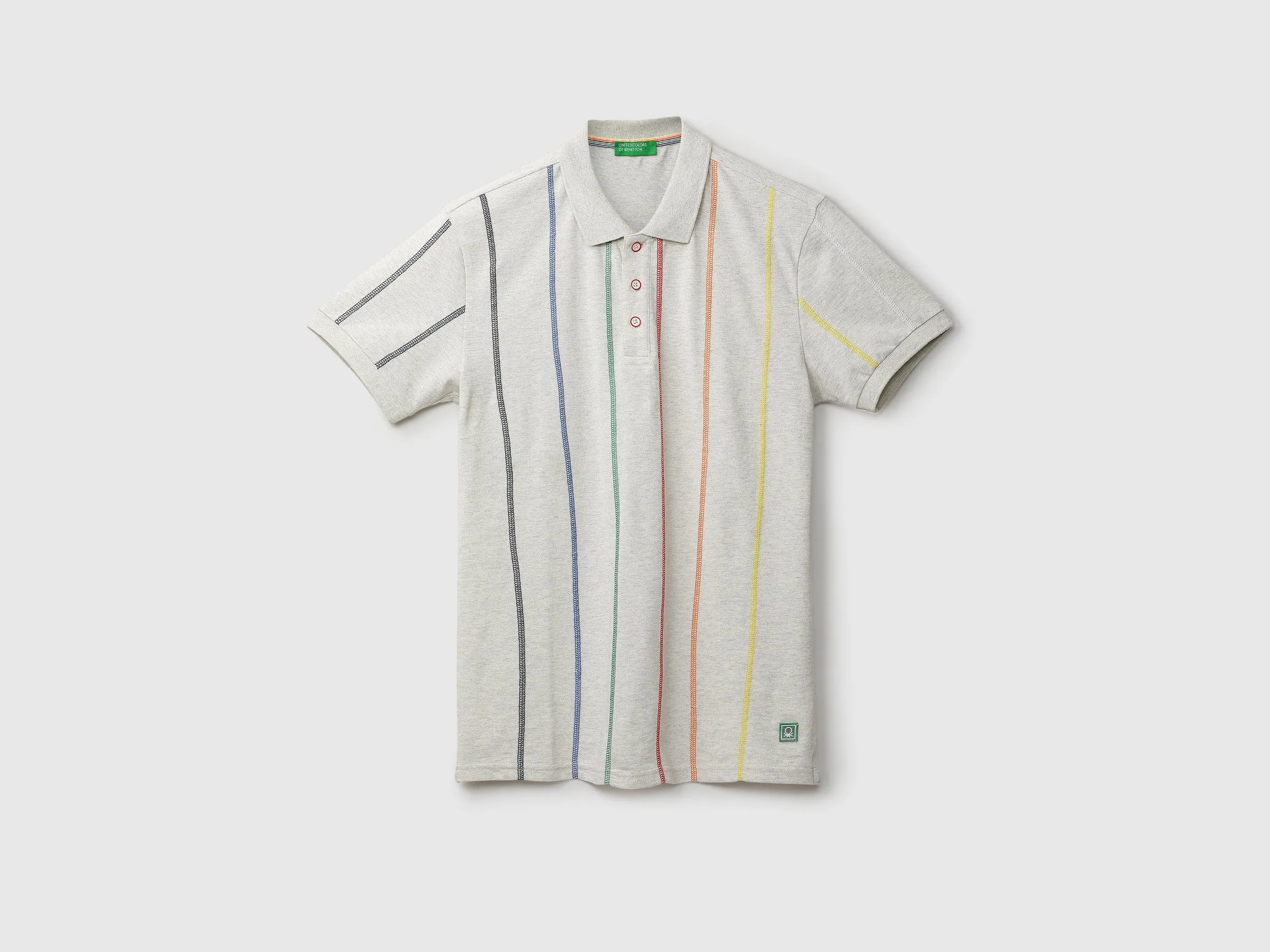 Men Striped Polo Collar T-shirt