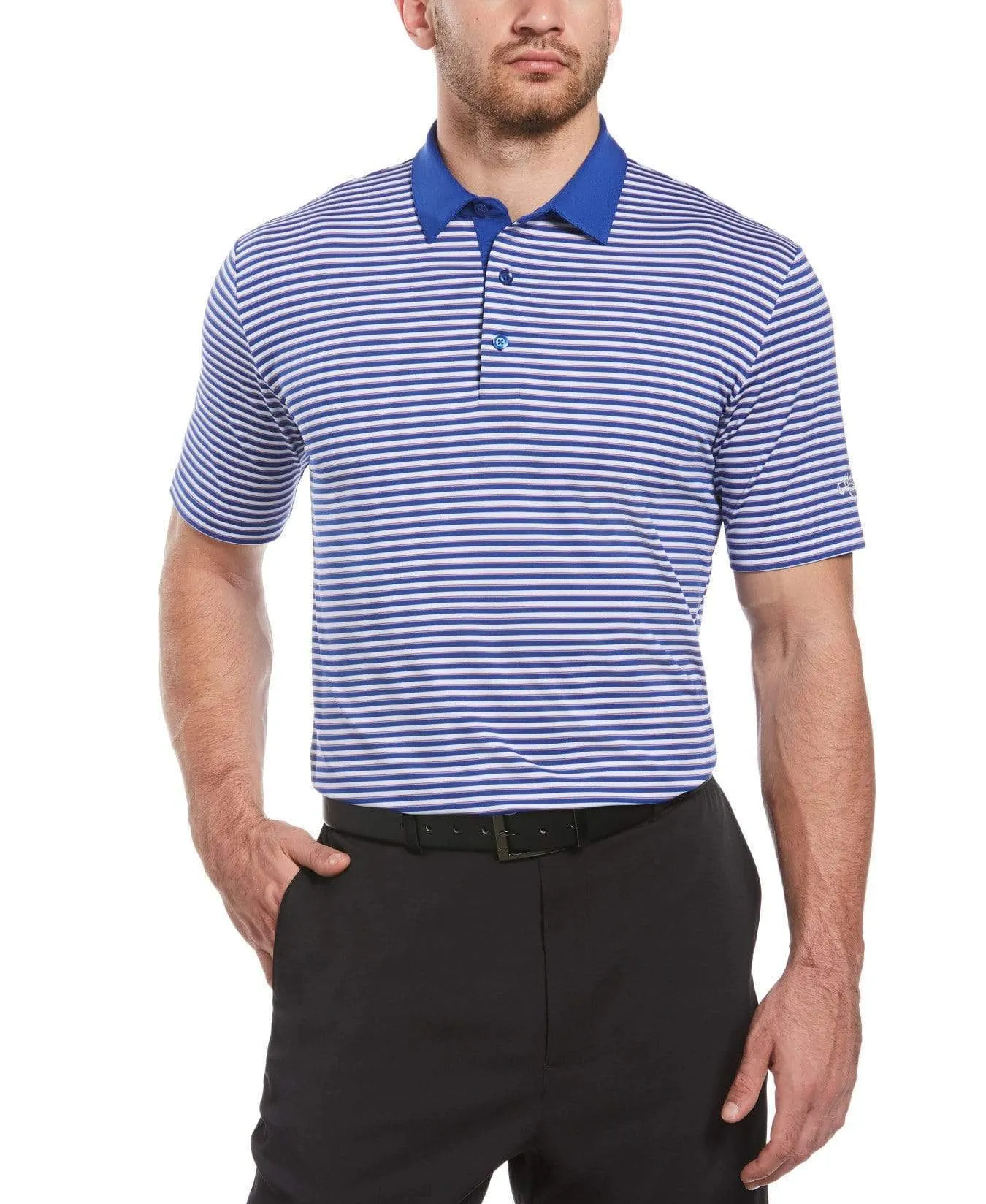 Mens 3-Color Stripe Polo
