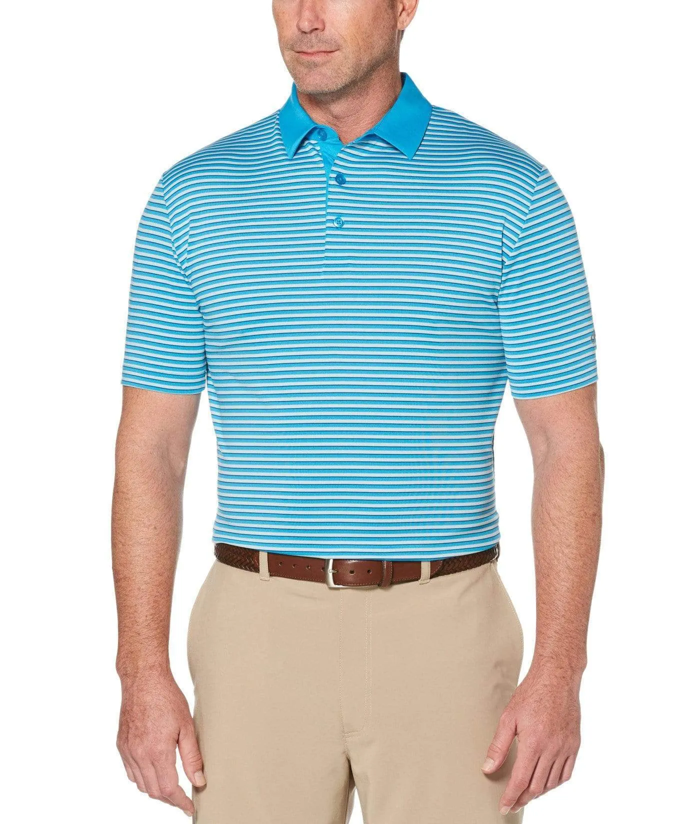 Mens 3-Color Stripe Polo