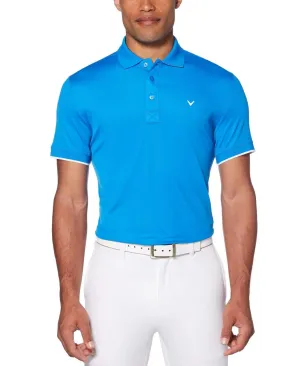 Mens Callaway X Solid Contrast Rib Polo