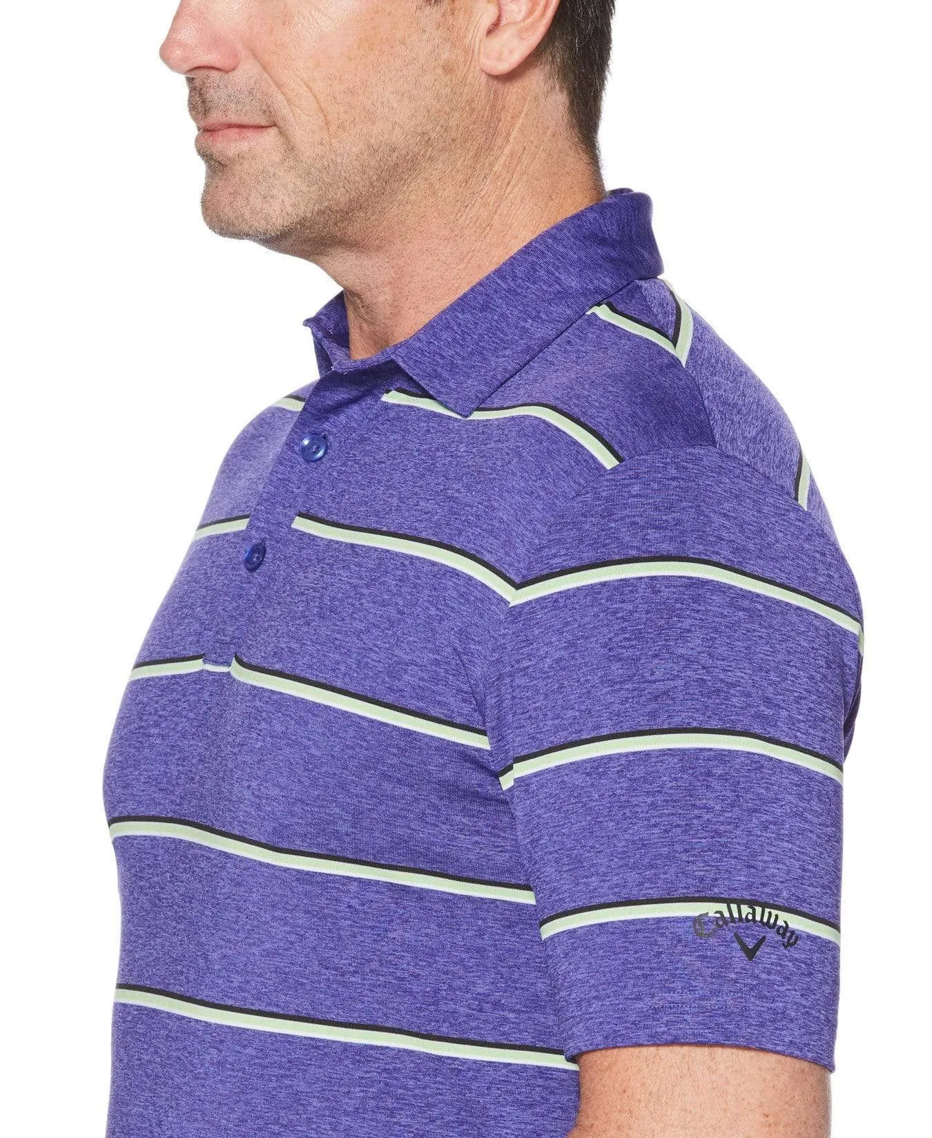 Mens Cooling Roadmap Stripe Polo