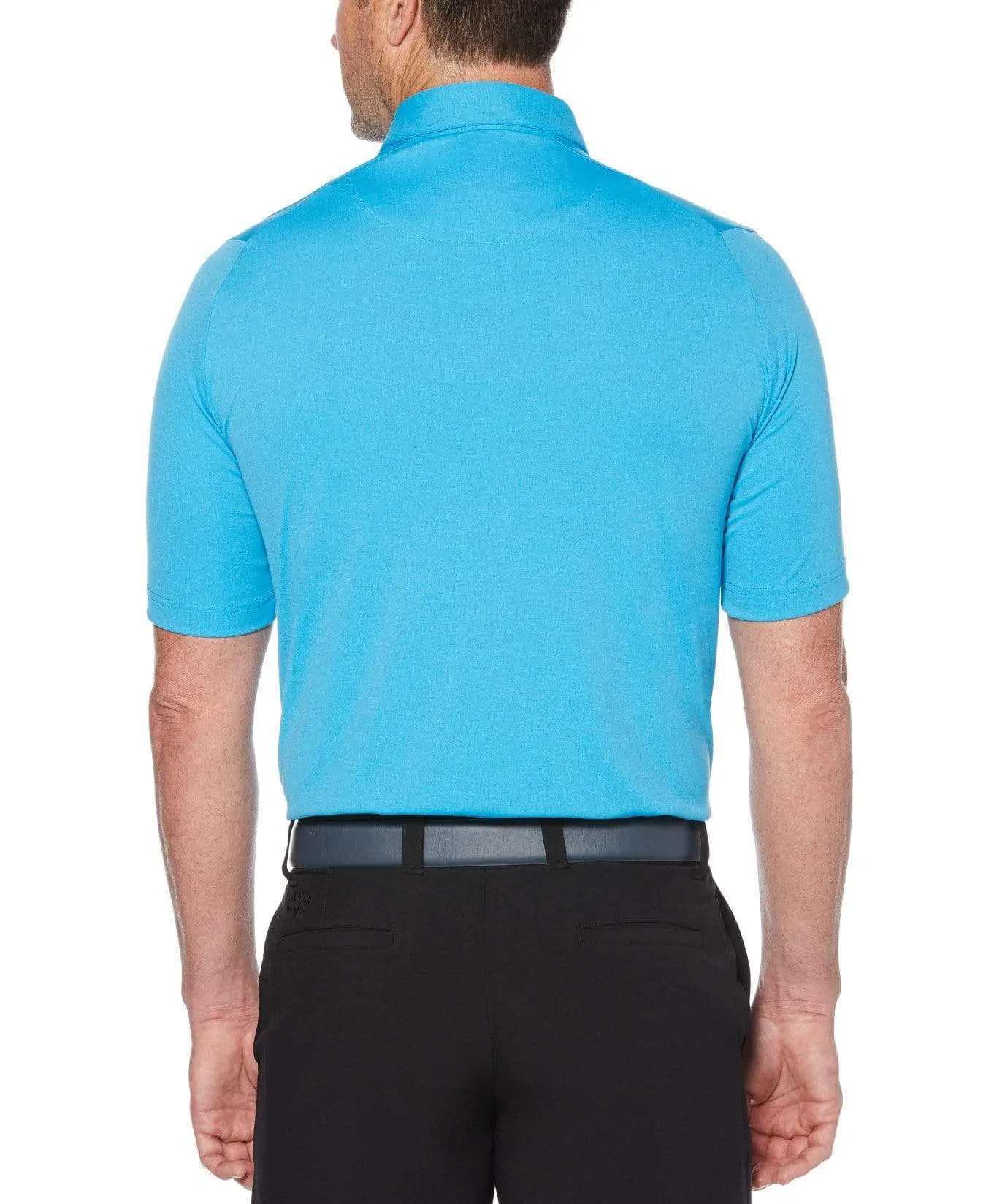 Mens Cooling Space Dye Print Raglan Polo
