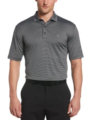 Mens Fine Line Stripe Golf Polo
