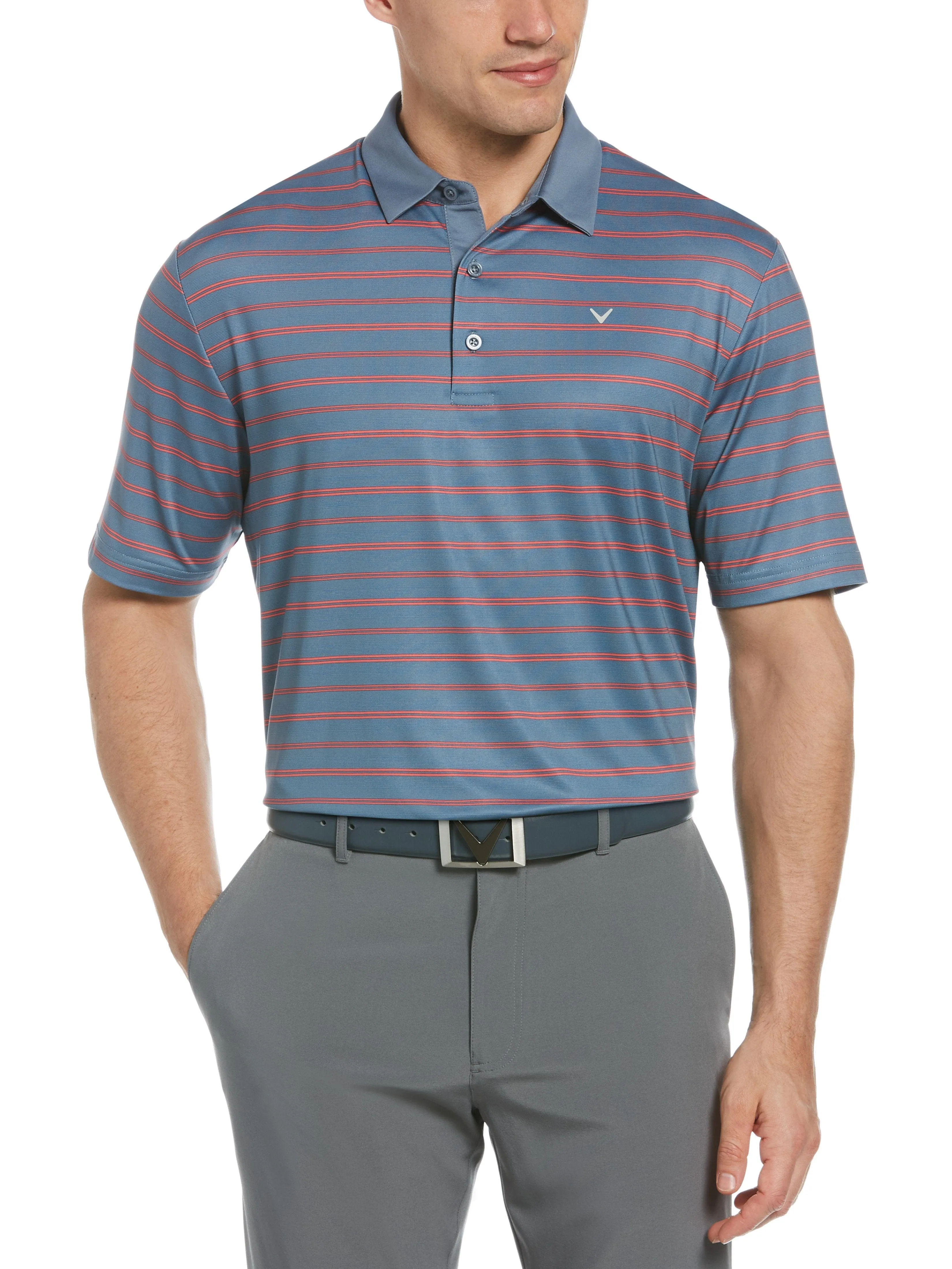 Mens Graded Striped Polo