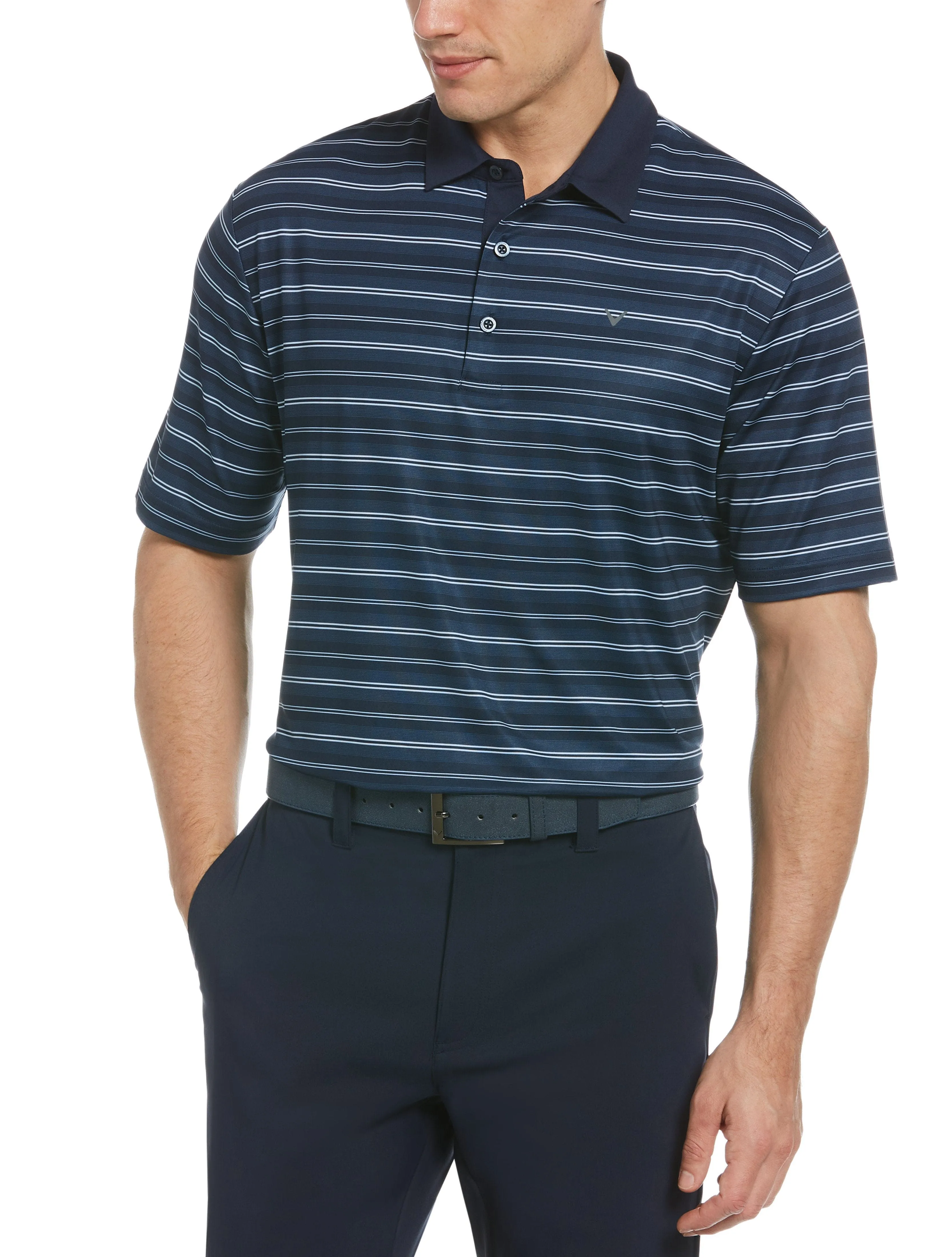 Mens Graded Striped Polo