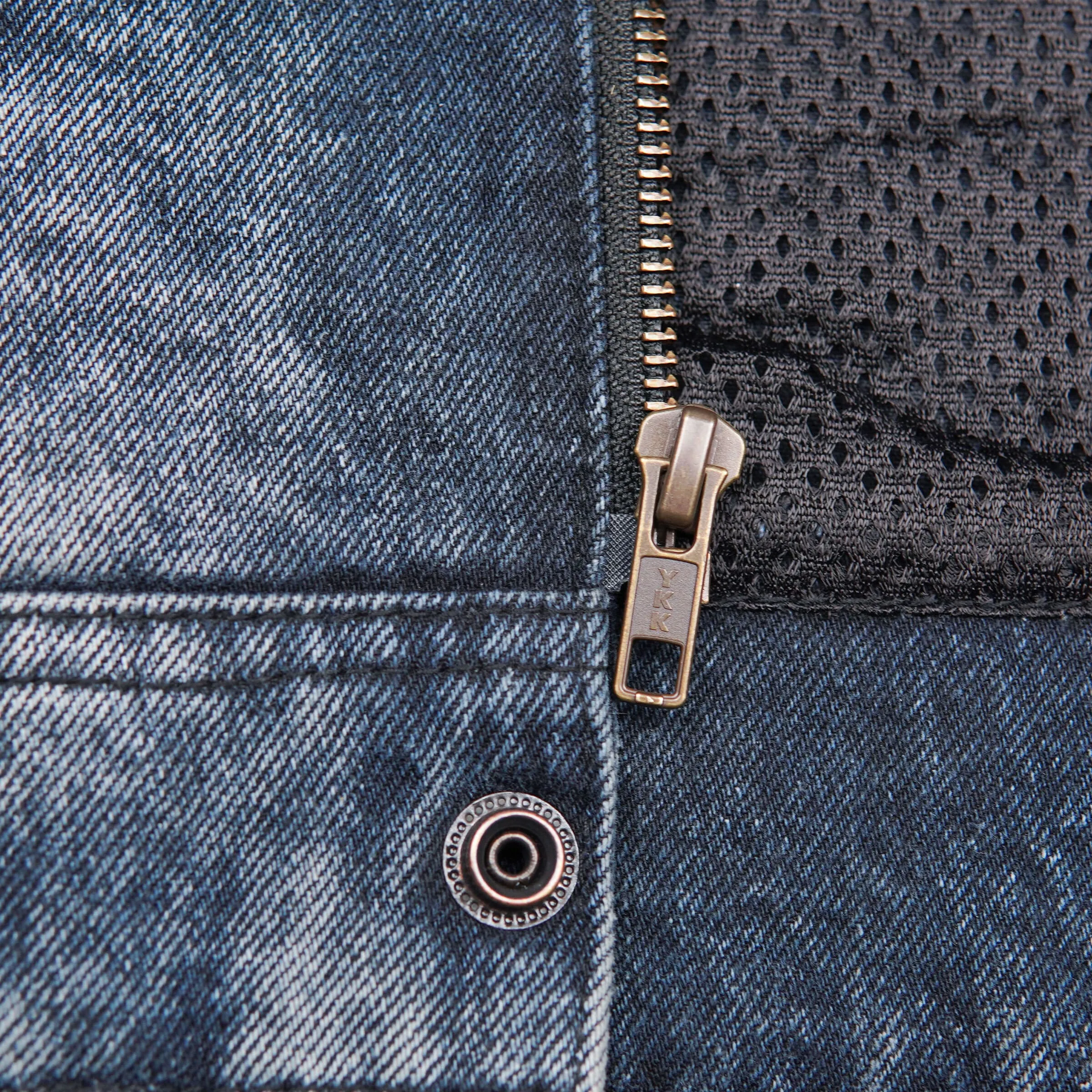 Men's Motorcycle Fashion Vest - Denim, Stonewash, Faded Style