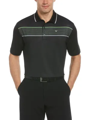 Mens Opti Dri™ Chest Striped Polo