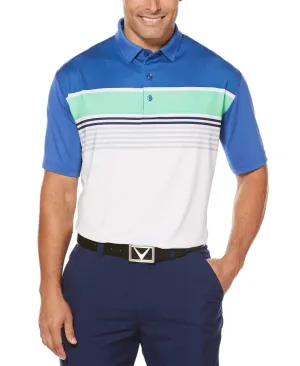 Mens Opti-Dri Roadmap Striped Polo