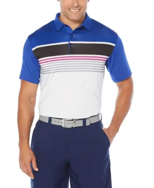 Mens Opti-Dri Roadmap Striped Polo