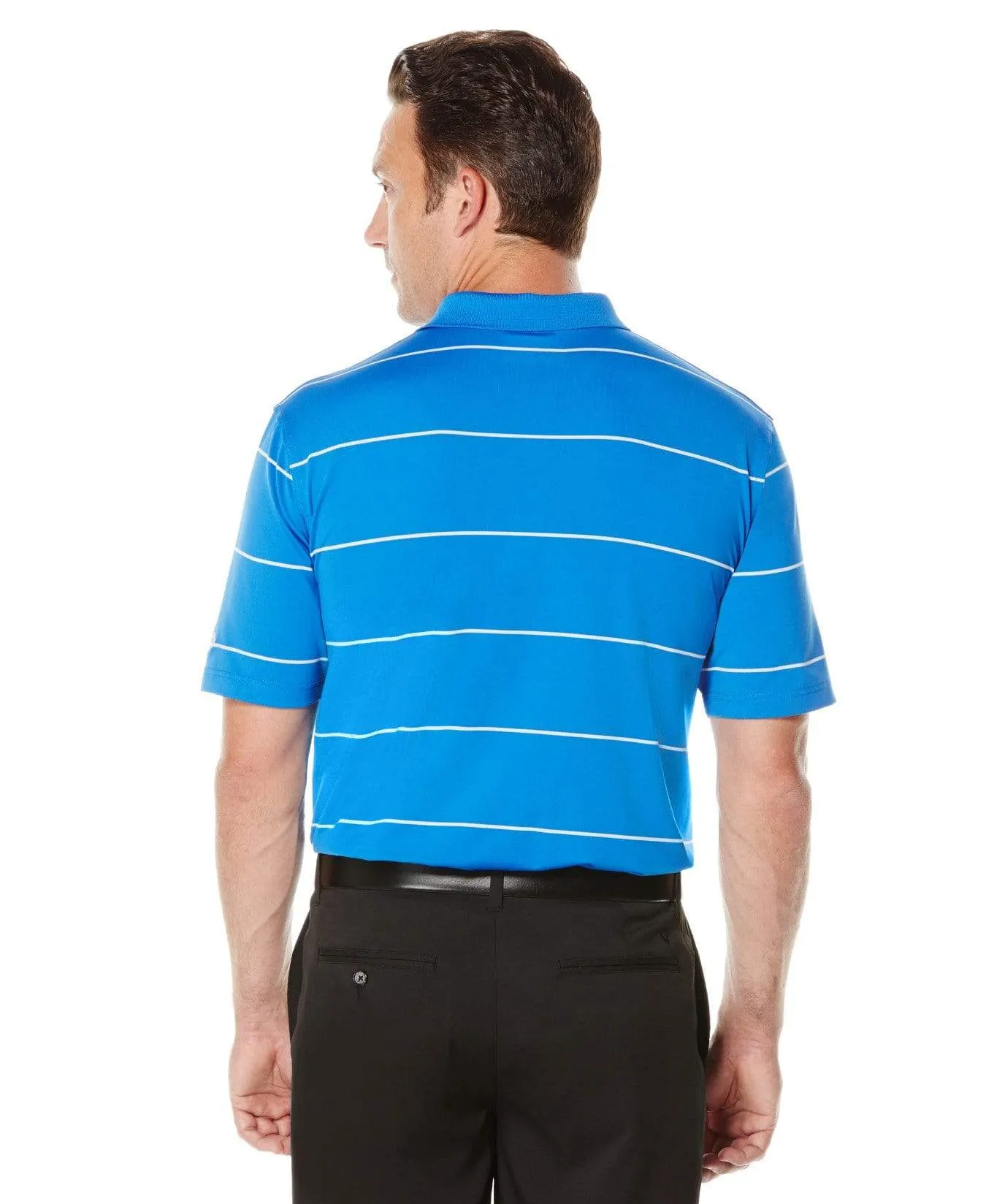 Mens Performance Auto Stripe Polo