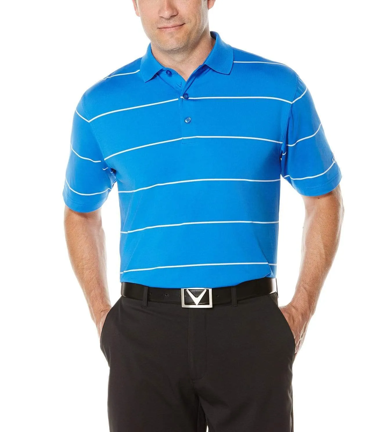 Mens Performance Auto Stripe Polo